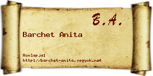Barchet Anita névjegykártya